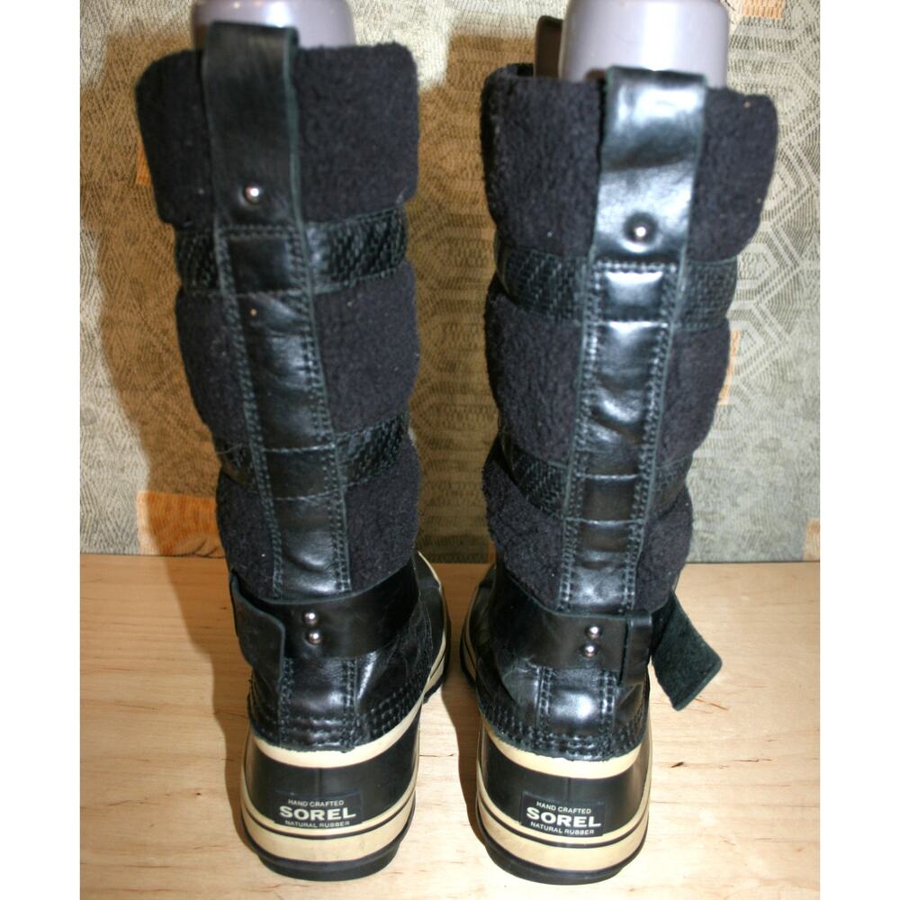 Sorel Helen of Tundra Black Leather& Wool Winter Boots 9 / 41 1/3 - Picture 4 of 7